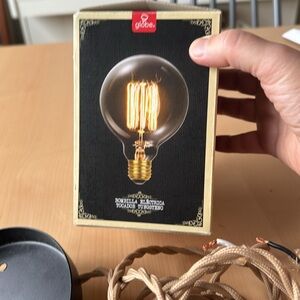 Vintage bulb and suspension lamp